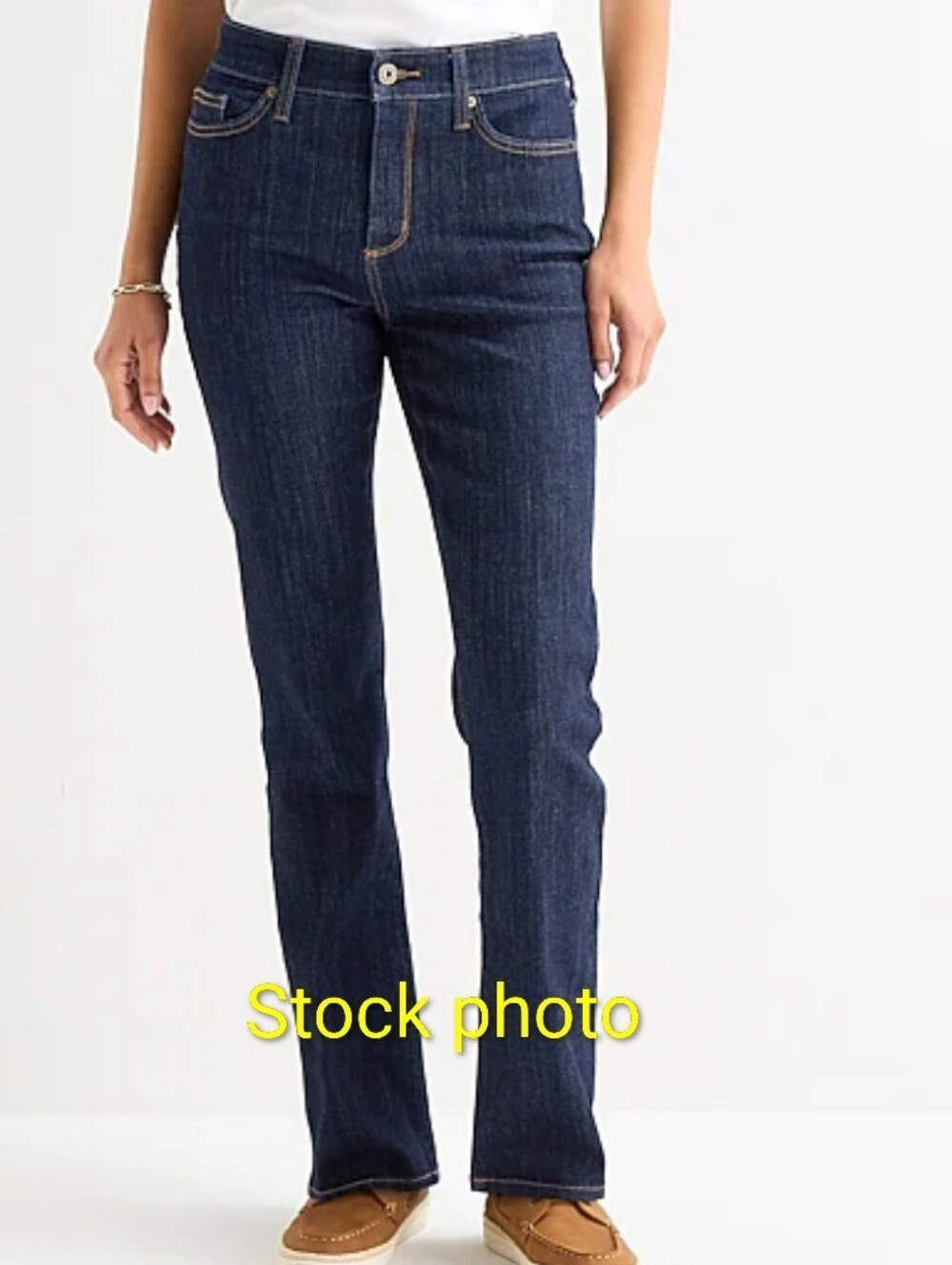 St. John's Bay Women's Secretly Slender Mid-Rise Straight Leg Jeans - Picture 4 of 8